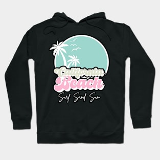 Retro Beach Surf Sand Sun California Beach Hoodie